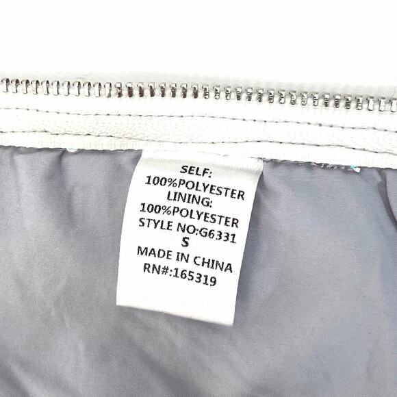 Day + Moon Silver Sequin Strapless Crop Top Bralette Sexy Sparkly Dazzling Small - Picture 7 of 9